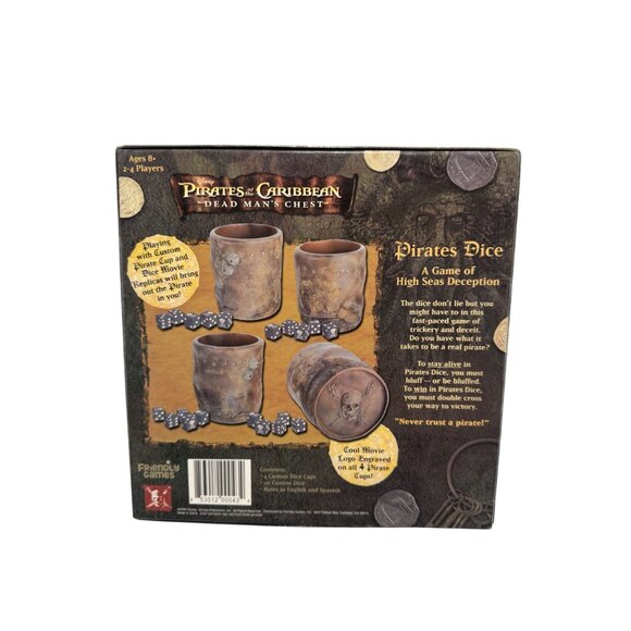 2006 Disney Pirates Of The Caribbean Dead Man’s Chest Pirates Dice Game COMPLETE - Picture 2 of 4